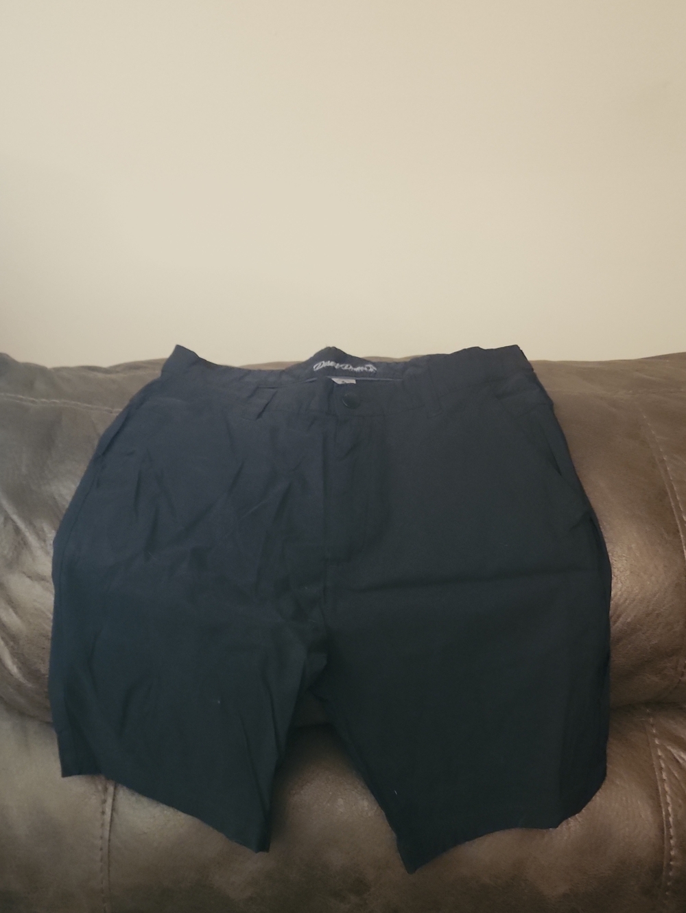 Men's Flat Front Black Shorts — Classic Everyday Style